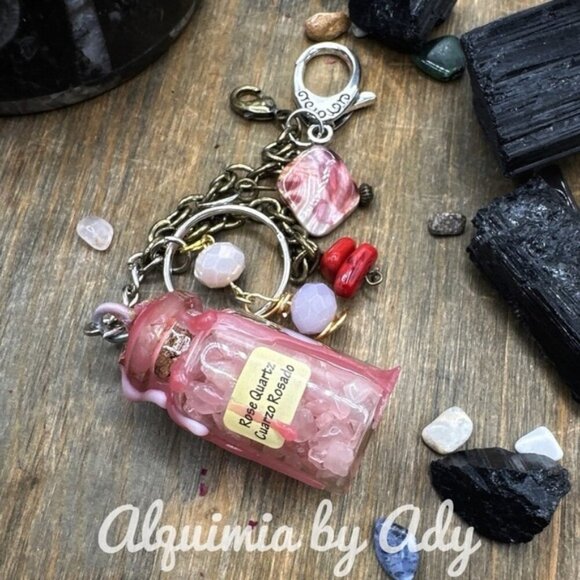 Alquimia Pink and Red Key & Card Holder - Picture 1 of 2